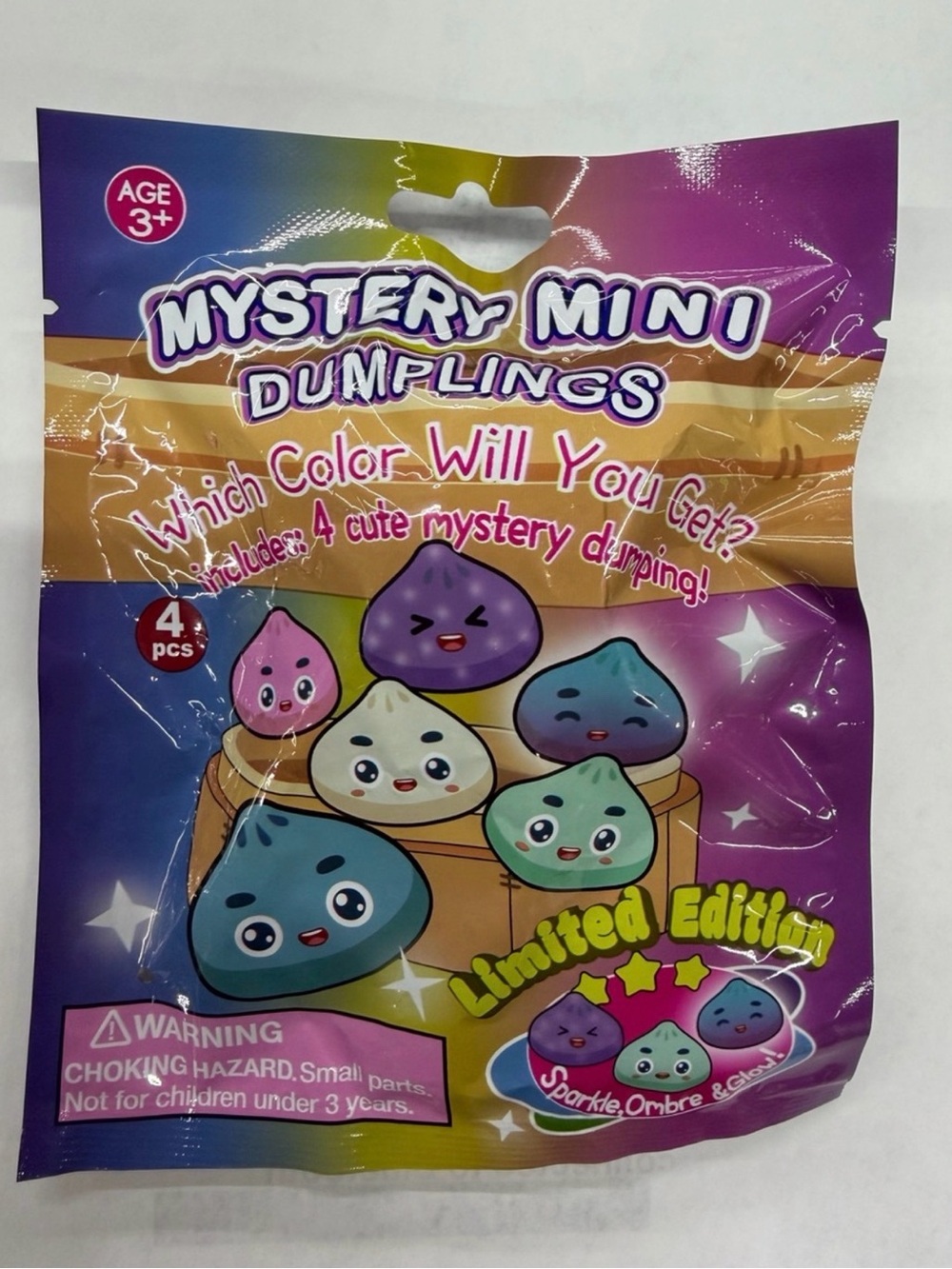 Mystery Mini Dumplings Squishy
Toys 4PCS Limited Edition Sparkle